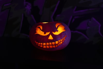 jack o lantern with light